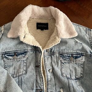 Banana Republic Sherpa-Lined Denim Jacket